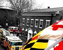 MD Flag and Firetruck