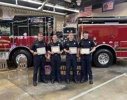 Graduation Ceremony for Martinsburg Fire Department Fire Academy Class #1! Welcome to the family and continue your great work!  Left-to-Right: FF/EMT T. Talbott, FF/EMT G. Price, FF/EMT W. Gill-Newton, FF/EMT G. Patton